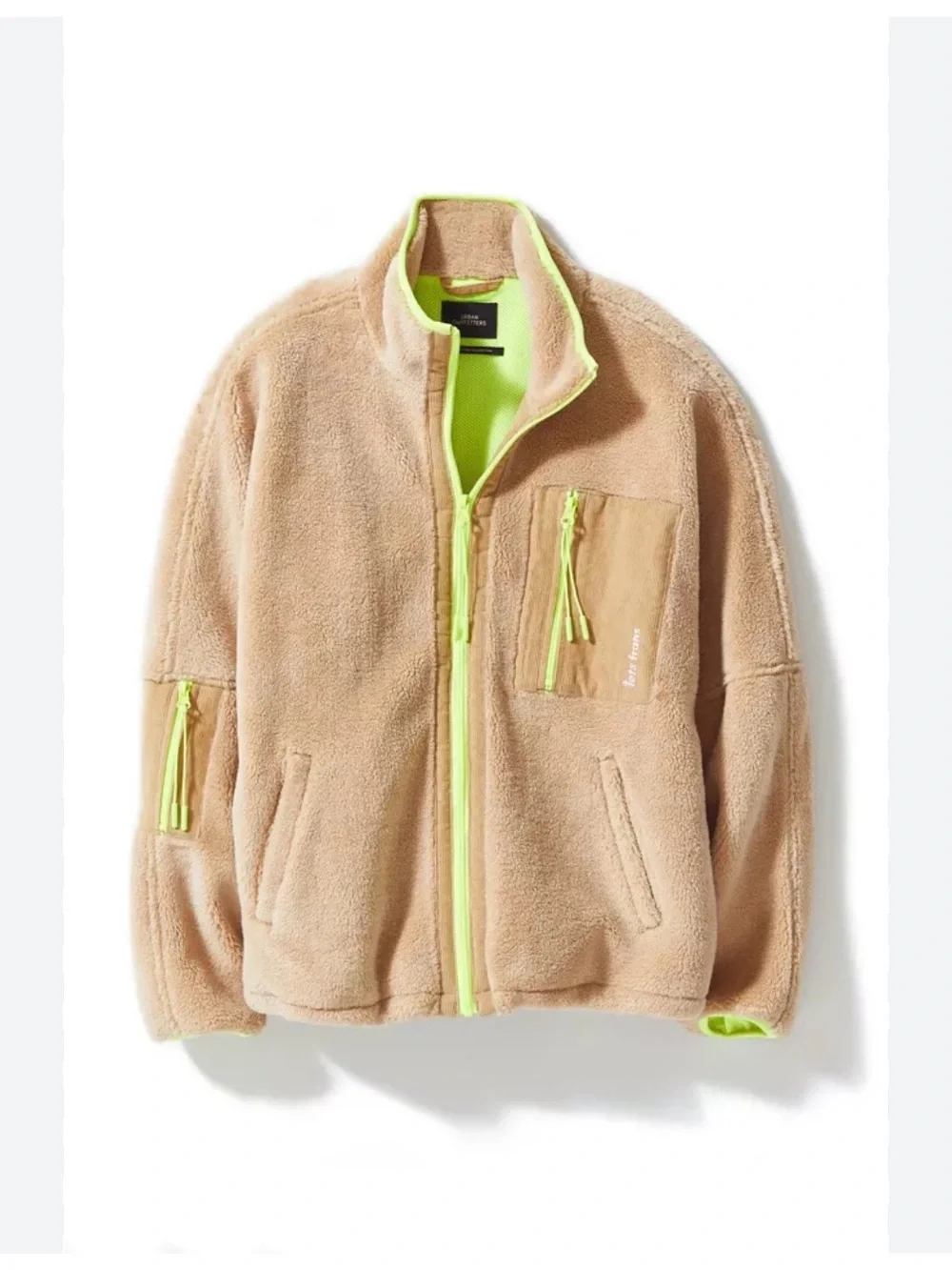 BDG | IETS FRANS Fleece Neon Trim Zip-front Jacket